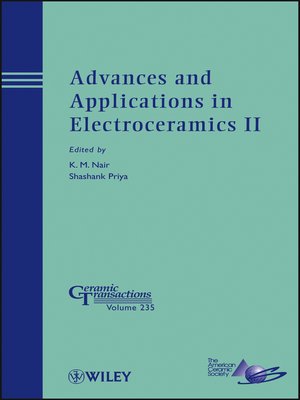 cover image of Advances and Applications in Electroceramics II
